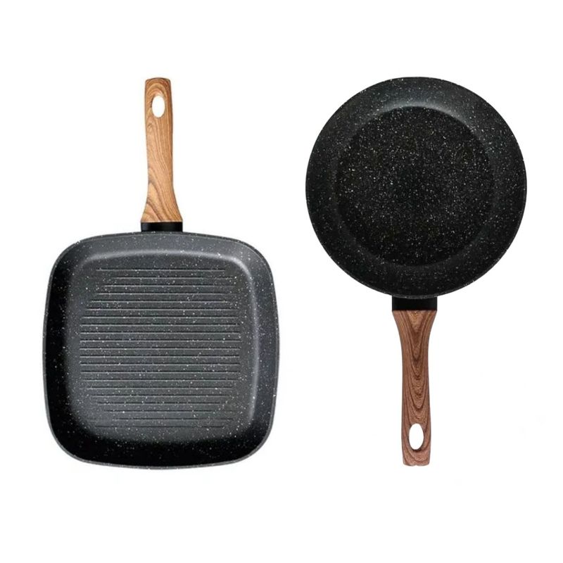 KEEP - Grill Antiadherente 28cm + Sarten 28cm Keep Granite Line