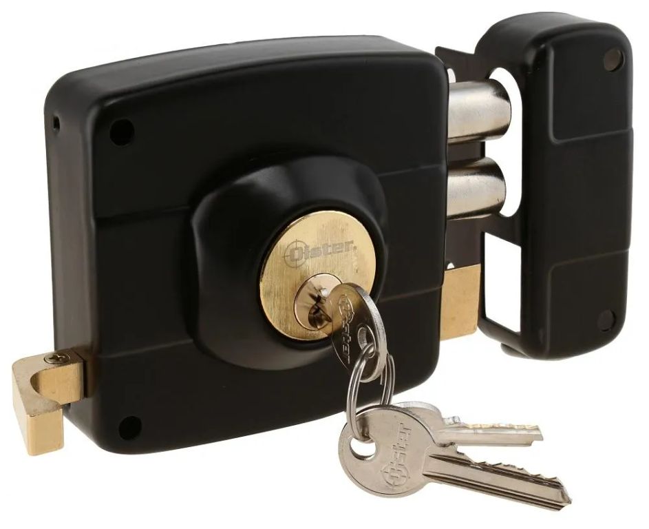 CERRADURA SOBREPONER 111 NEGRO CON CAJA METALICA