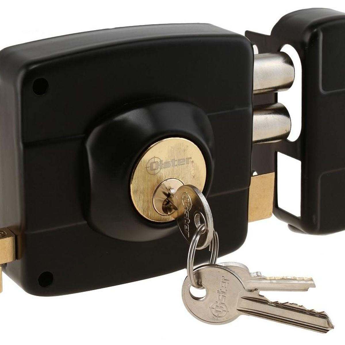 OISTER - CERRADURA SOBREPONER OISTER 111 NEGRO CON CAJA METALICA