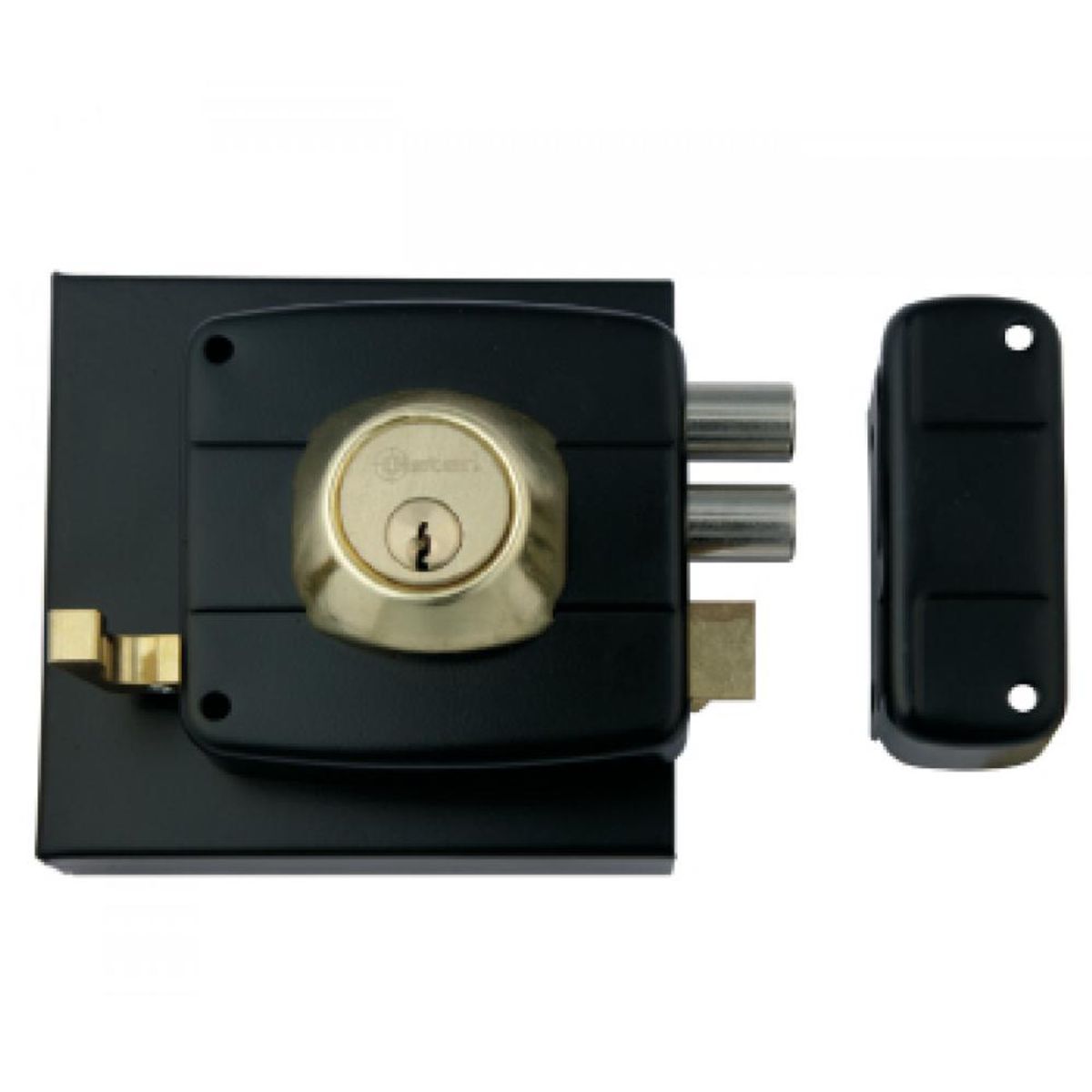 OISTER - CERRADURA SOBREPONER OISTER 111 NEGRO CON CAJA METALICA