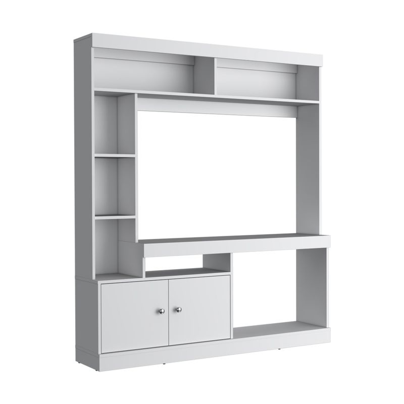 FMFURNITURE - Estante Tv 65 1806X180X303 Cm Blanco