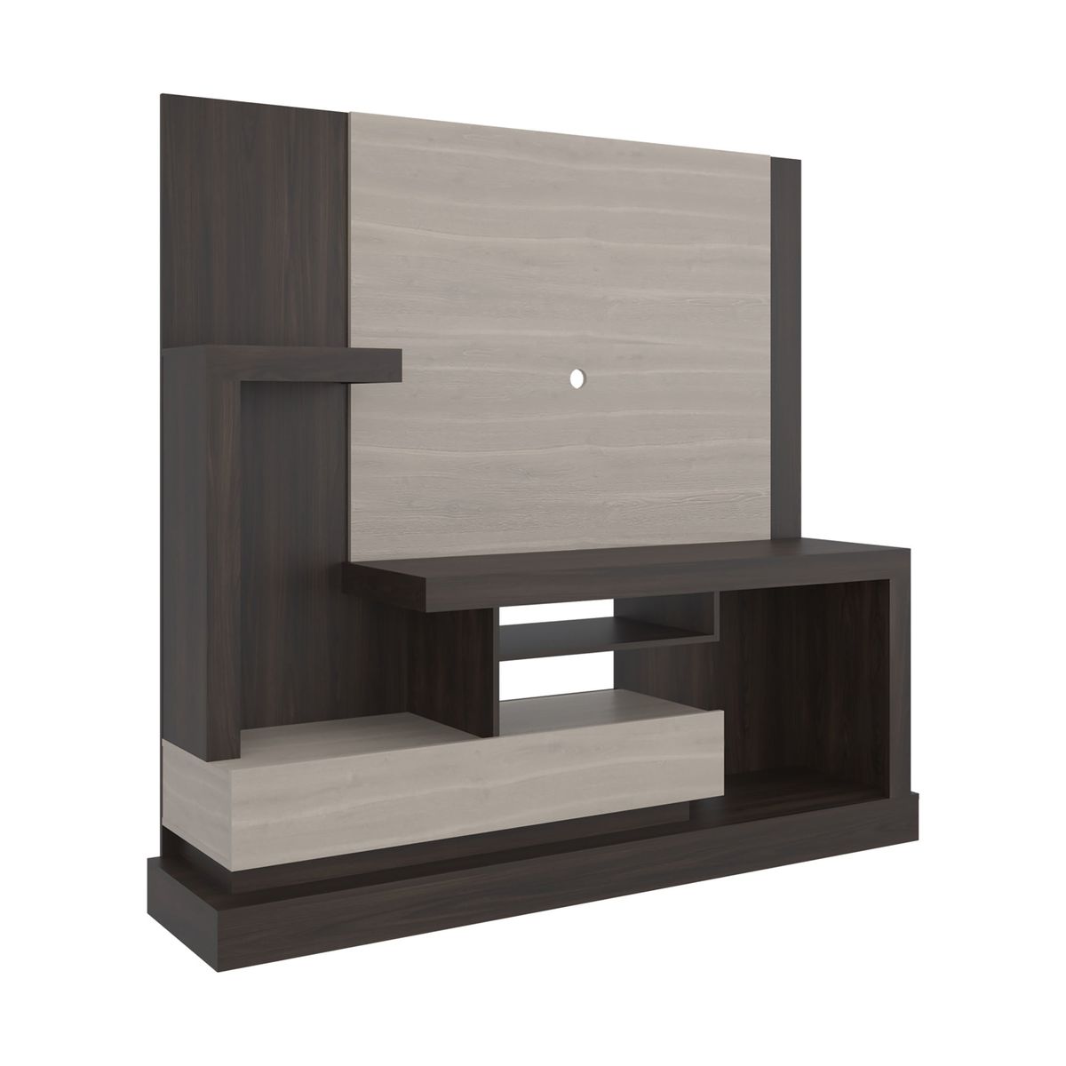 FMFURNITURE - Estante Tv 55 1 Puerta 180X1722X415 Cm Café Claro