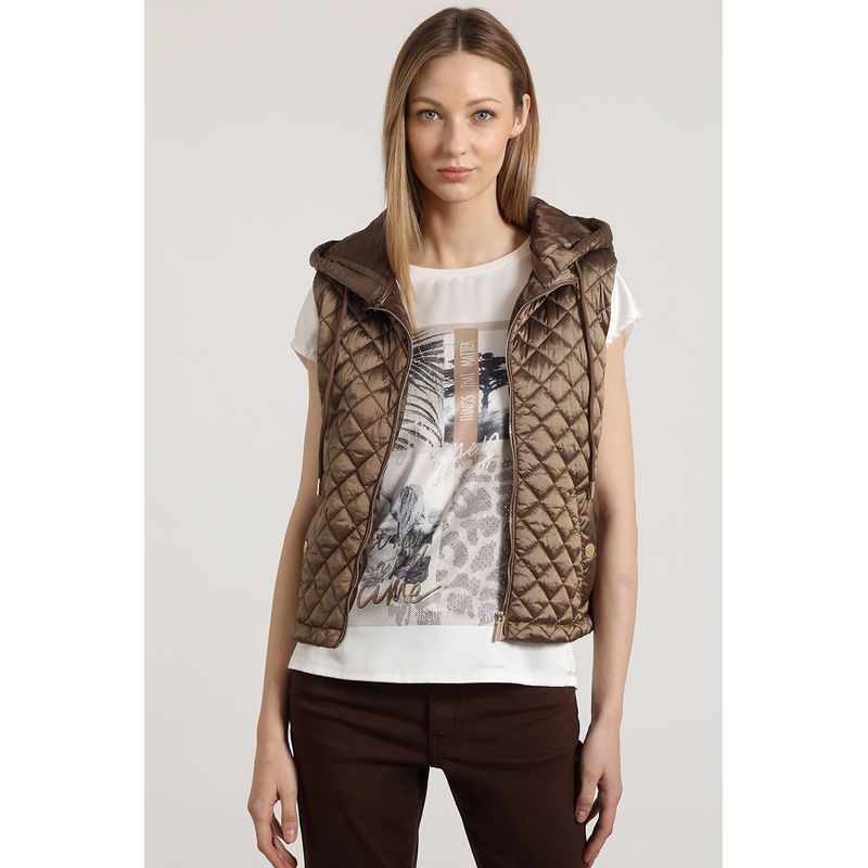 LIOLA - Parka con capuchón Liola mujer café