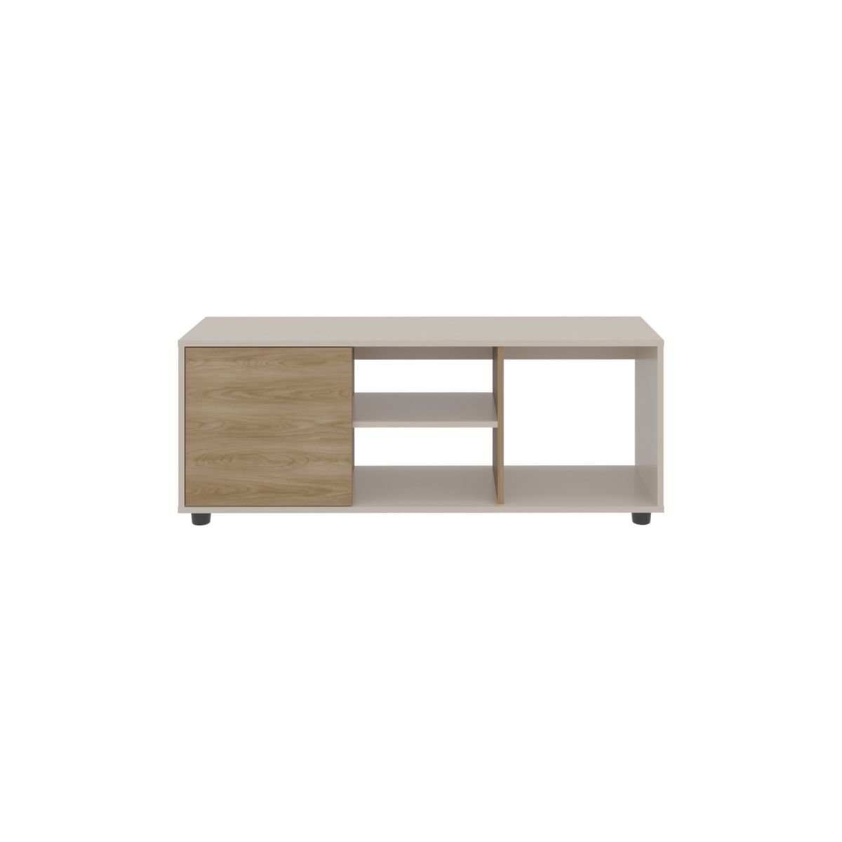 FMFURNITURE - Rack Tv 50 1203X349X467 Beige Y Café Claro