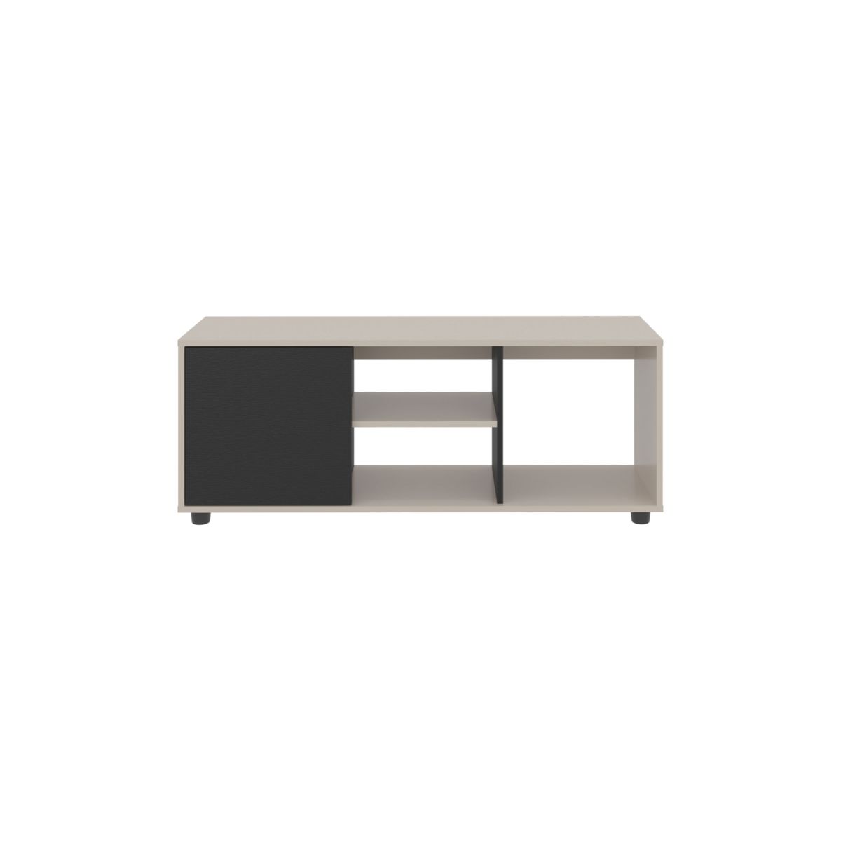 FMFURNITURE - Rack Tv 50 1203X349X467 Beige Y Negro