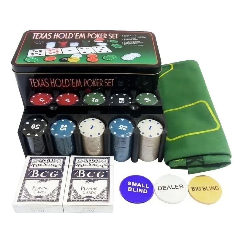 GENERICO - Set De Poker Profesional Juegos Poker Set De Poker 200 Ficha