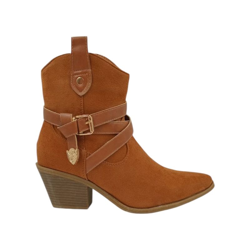 HERIEL - Botín Camel Texano Mujer