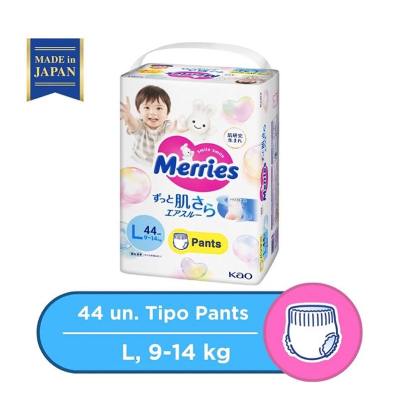 MERRIES - Pañales Pants Merries Talla L - 44 Unidades