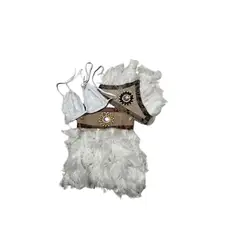 GENERICO - Traje Pascuense Plumas Para Niña Talla Lxl