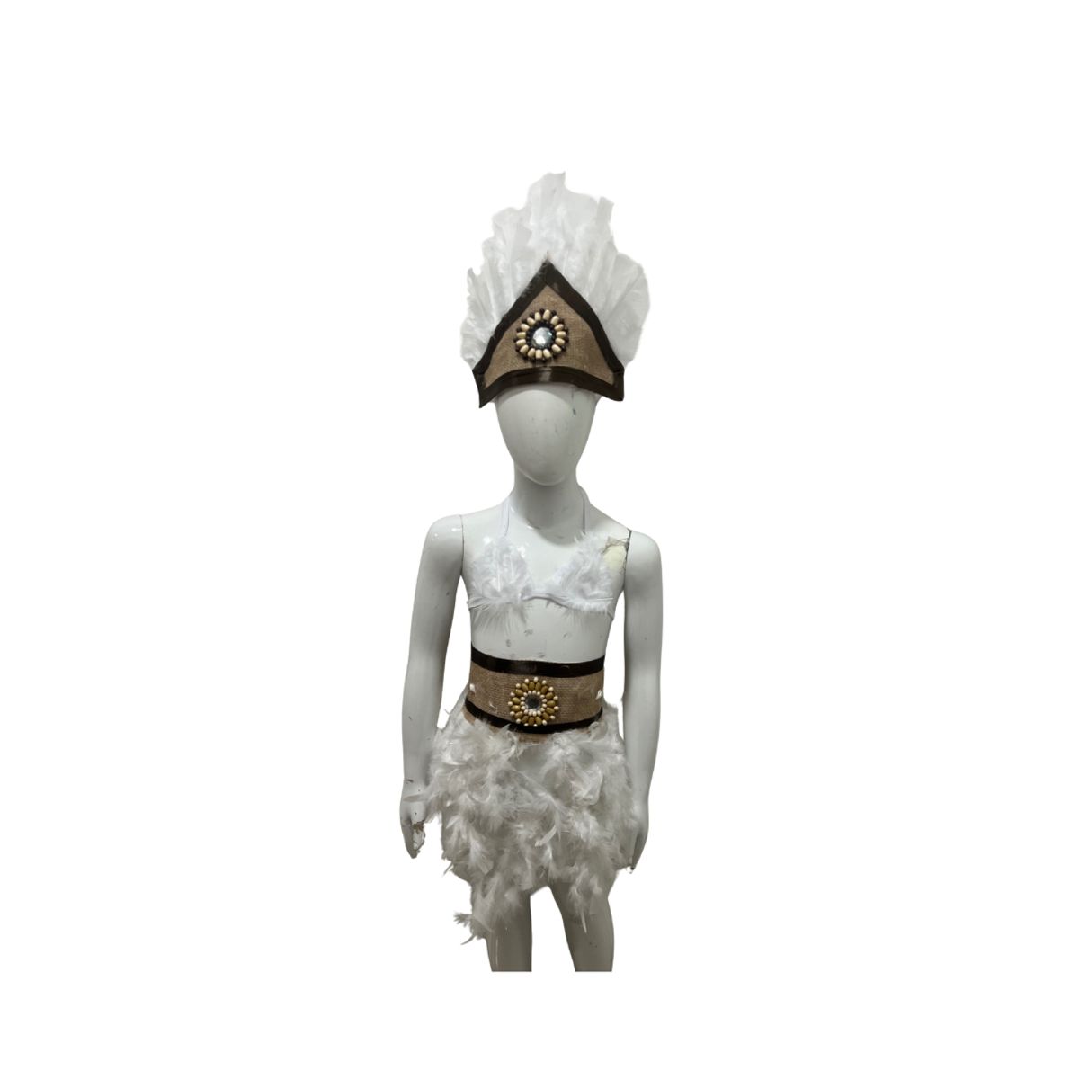 GENERICO - Traje Pascuense Plumas Para Niña Talla Lxl