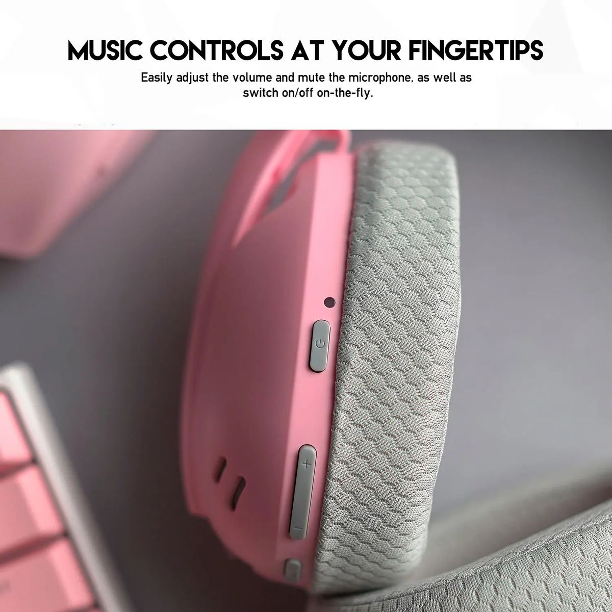 FANTECH - Audífonos Gamer Fantech Tamago Whg01 Pink Inalámbrico Color Rosado