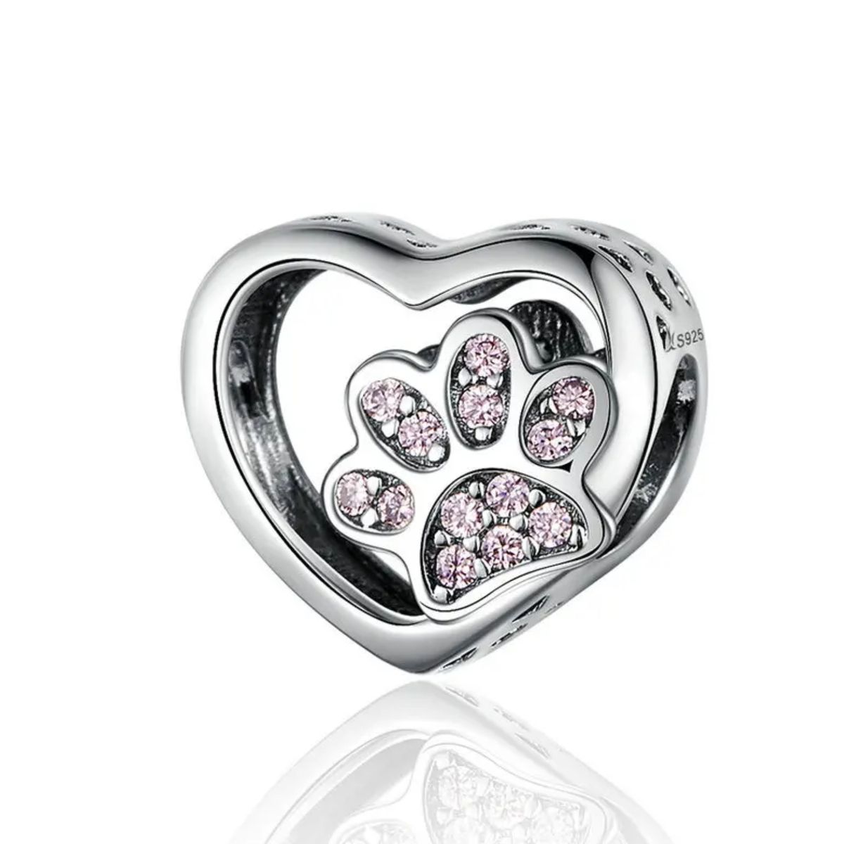 LK LUKSO - Charm Rosa Huella Perrito en Plata 925 