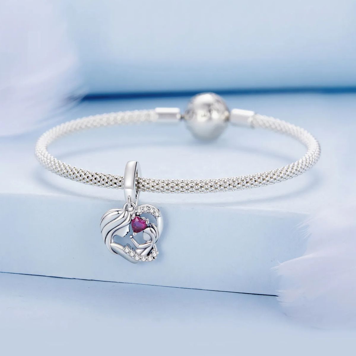 LK LUKSO - Charm Mama Con Bebe en Plata 925 