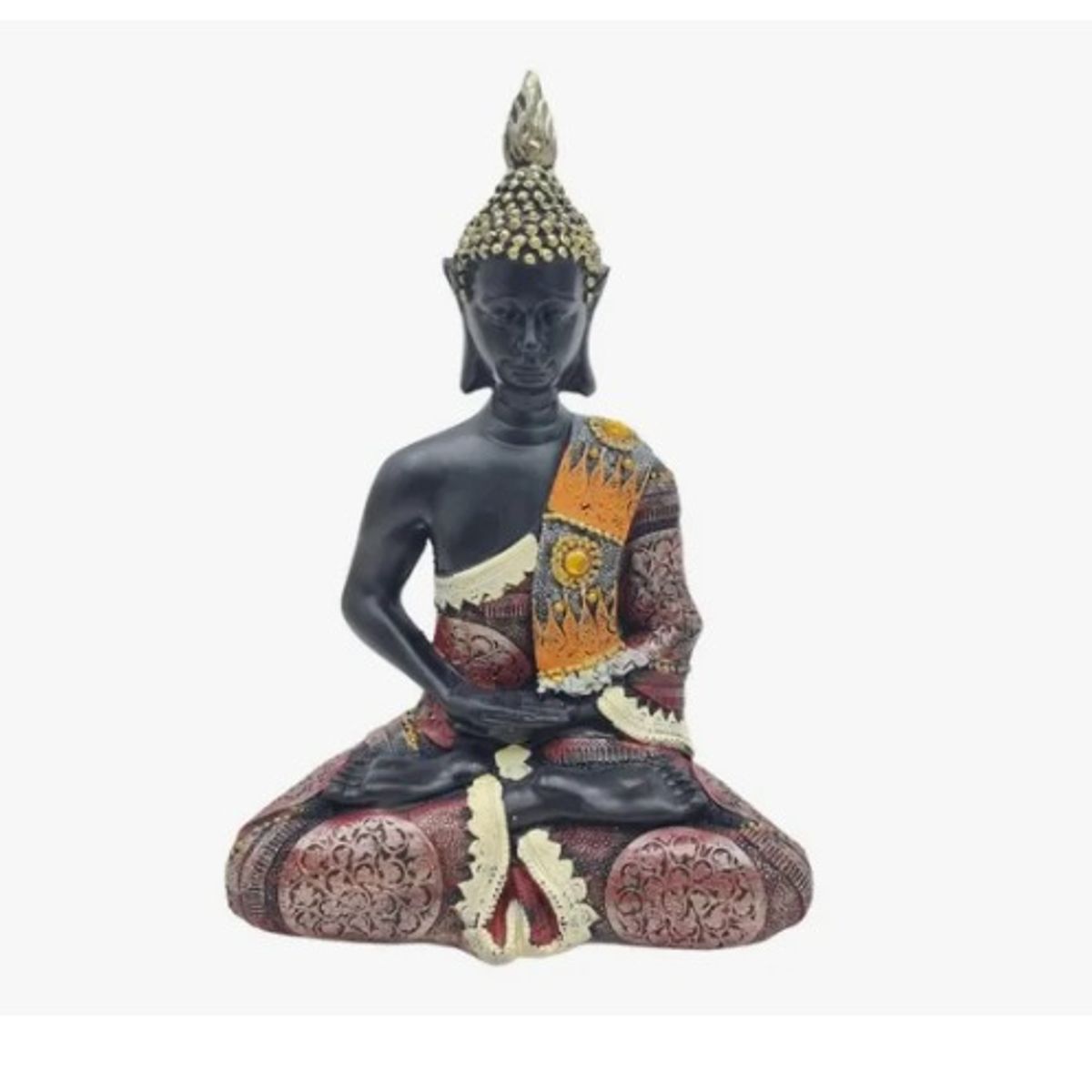 GENERICO - BUDA EN ESTADO DE MEDITACION 20 CM. NARANJO
