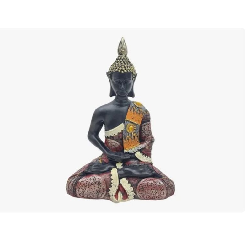 GENERICO - BUDA EN ESTADO DE MEDITACION 20 CM. NARANJO