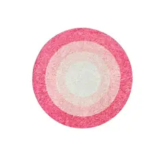 GENERICO - Alfombra Redonda 100 cm Super Suave Circulos Fucsia