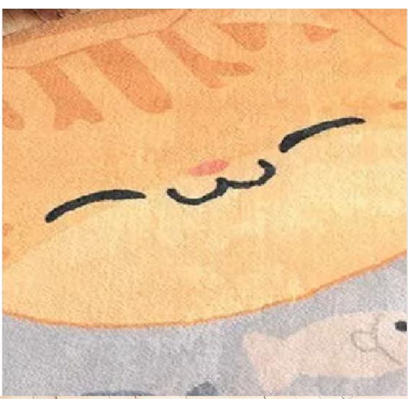 GENERICO - Alfombra Redonda 100 cm Super Suave Gato