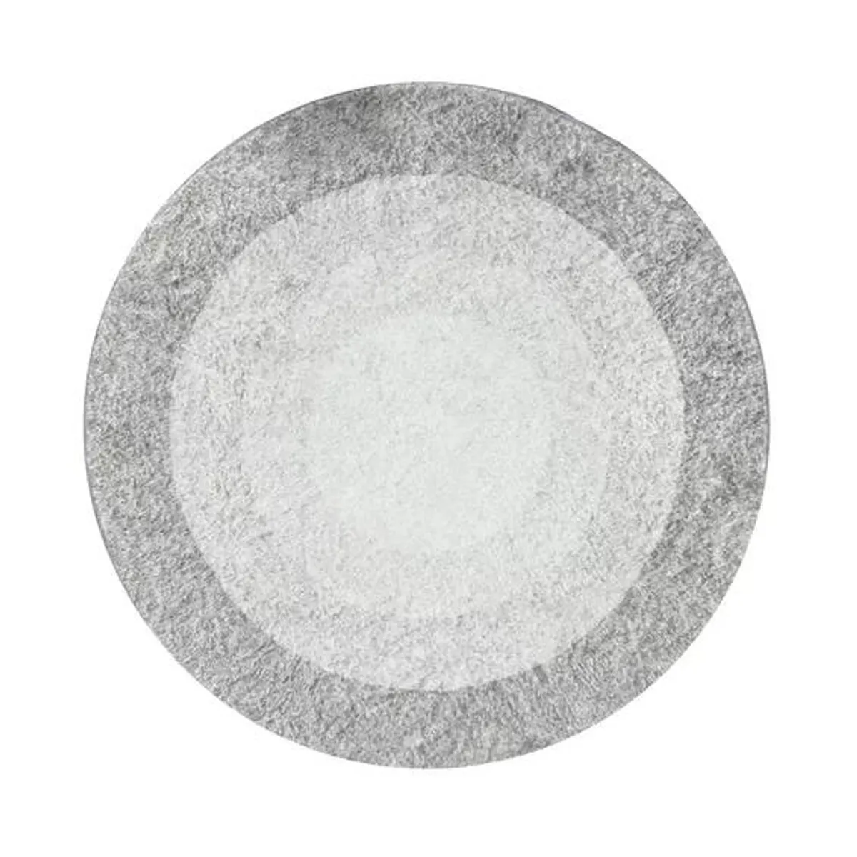 GENERICO - Alfombra Redonda 100 cm Super Suave Circulos Gris