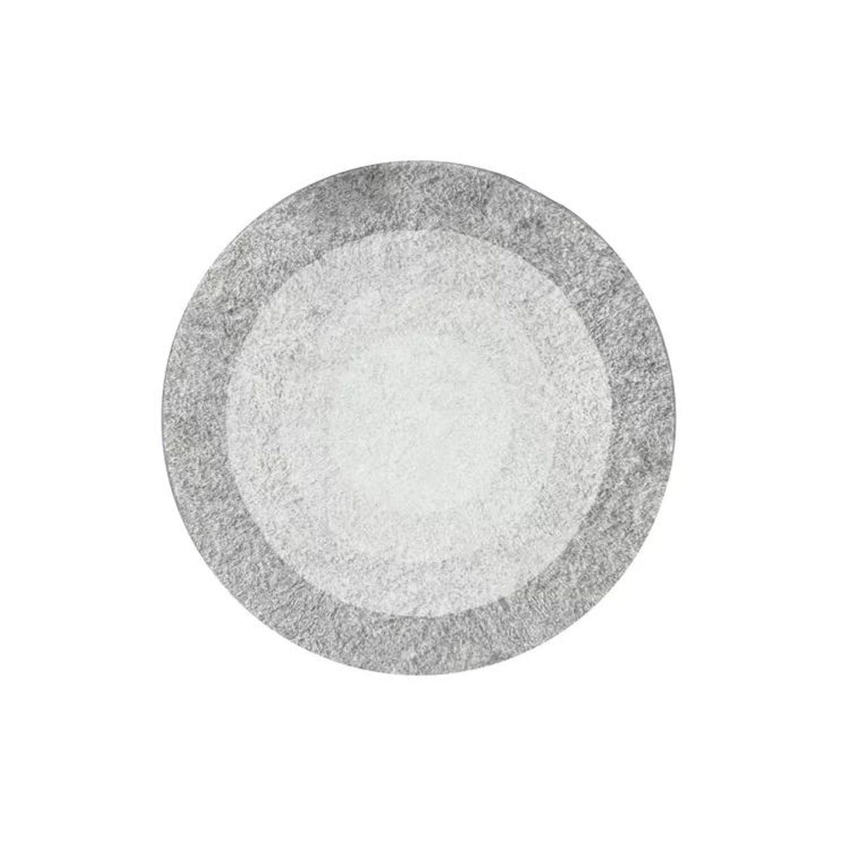 GENERICO - Alfombra Redonda 100 cm Super Suave Circulos Gris