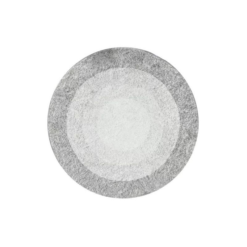 GENERICO - Alfombra Redonda 100 cm Super Suave Circulos Gris