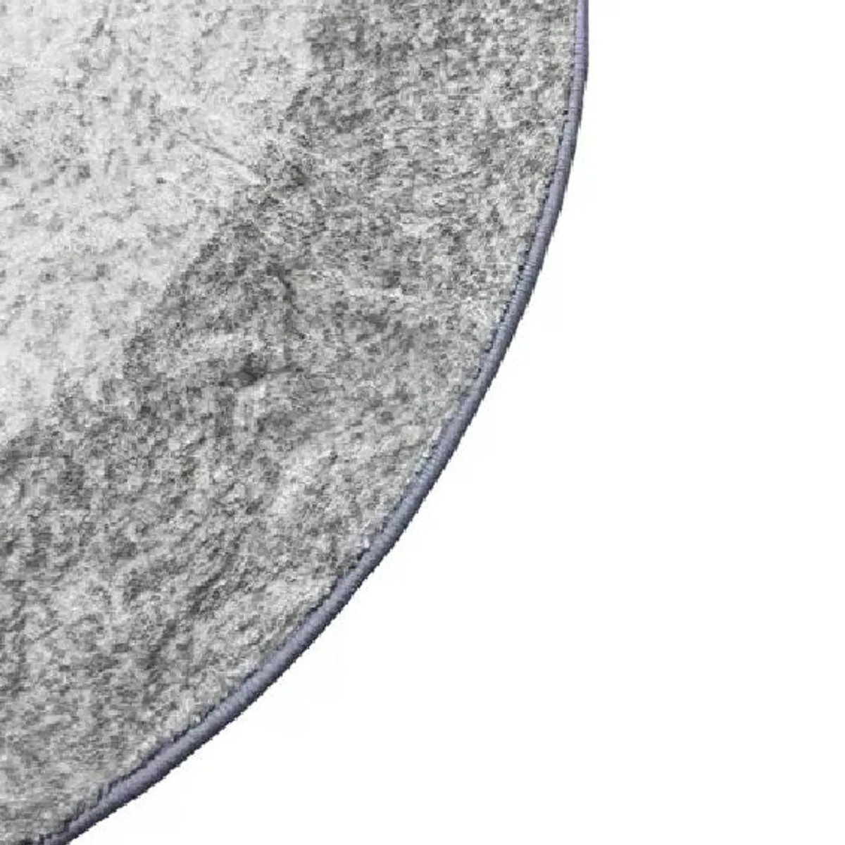 GENERICO - Alfombra Redonda 100 cm Super Suave Circulos Gris