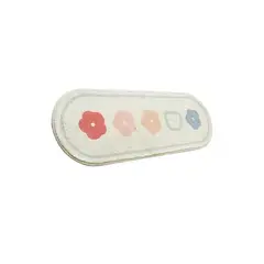 GENERICO - Alfombra Larga Ovalada Peluda Dormitorio Flores 120x40 cm