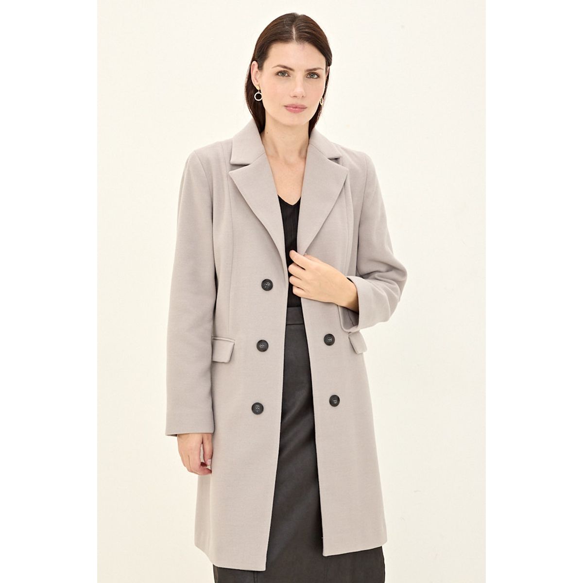 MA GRIFFE - Chaqueton Gris Mujer Ma Griffe