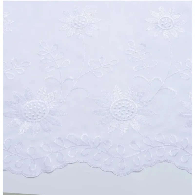 GENERICO - Visillo Velo Brodado Con Argolla 140x220 Cm 2 Paño