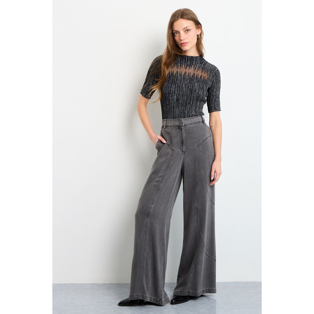 IO - Pantalon Mujer Gris IO