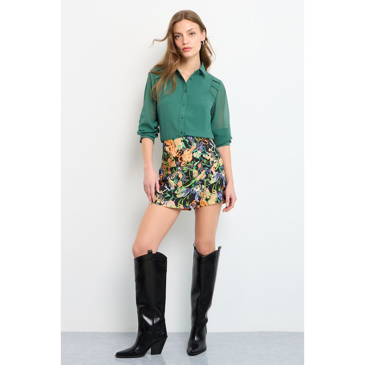 IO - Falda Corta Mujer Negra IO