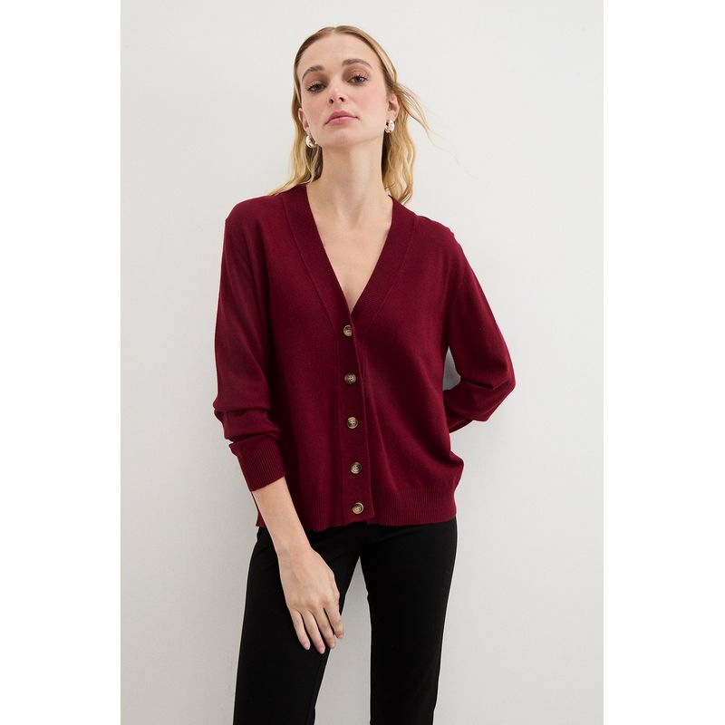 ASH - Chaleco Burdeo Mujer Ash