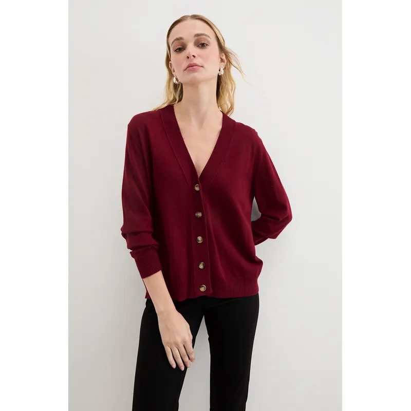 ASH - Chaleco Burdeo Mujer Ash