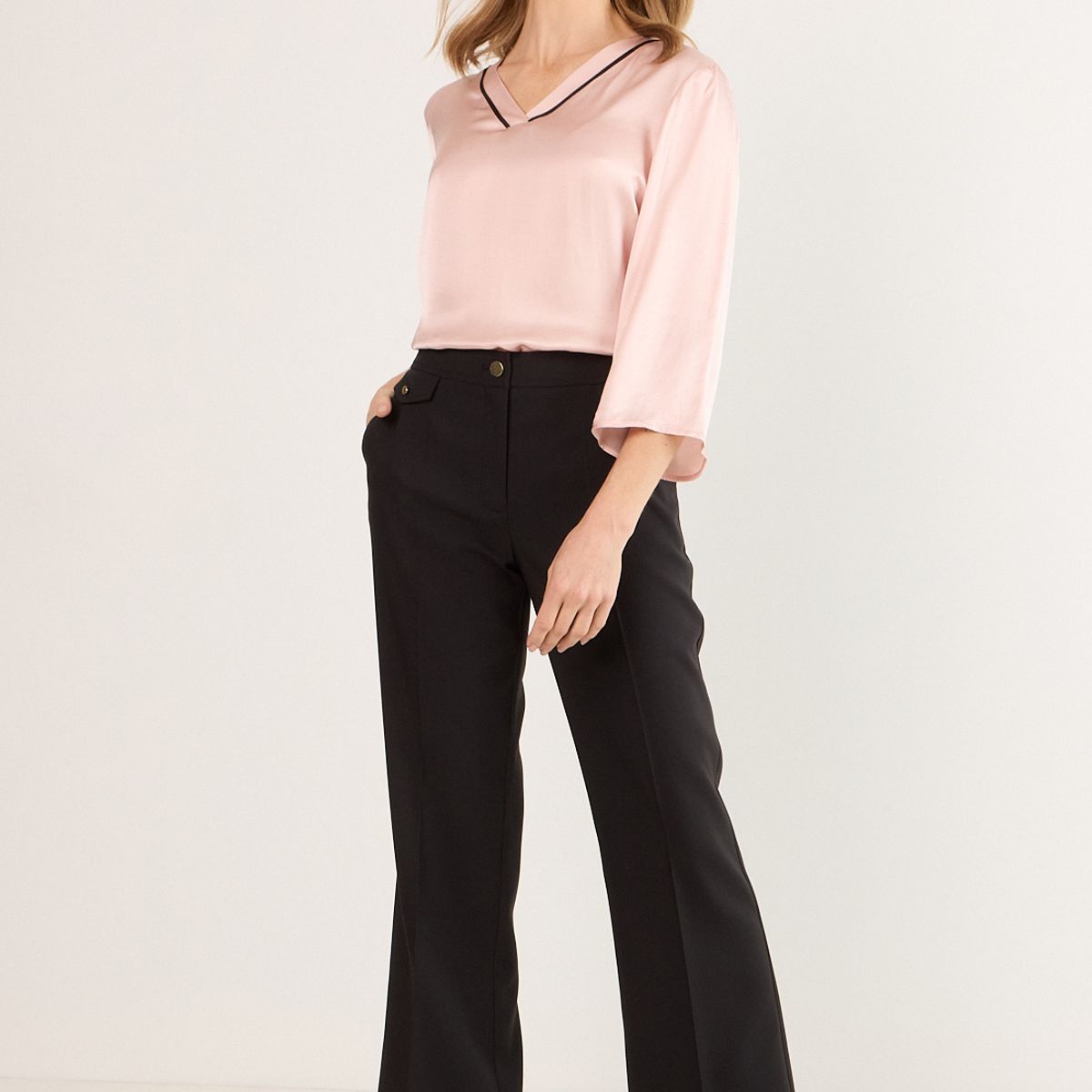 MA GRIFFE - Pantalon Mujer Negro Magriffe
