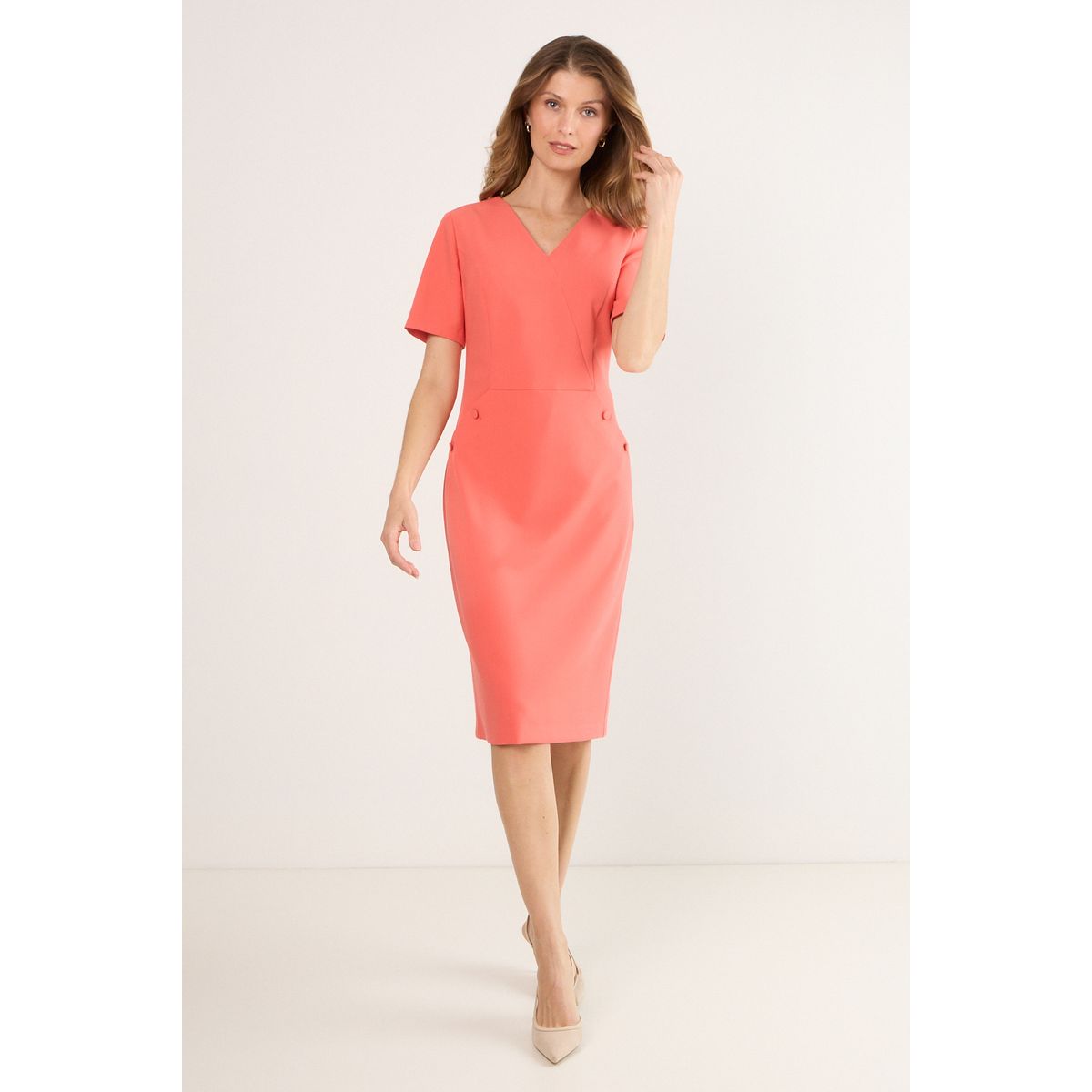 MA GRIFFE - Vestido Largo Mujer Coral Magriffe