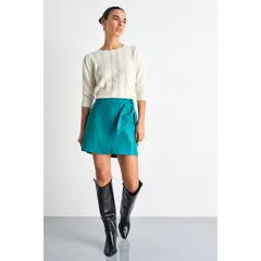 IO - Falda Corta Mujer Verde Oliva