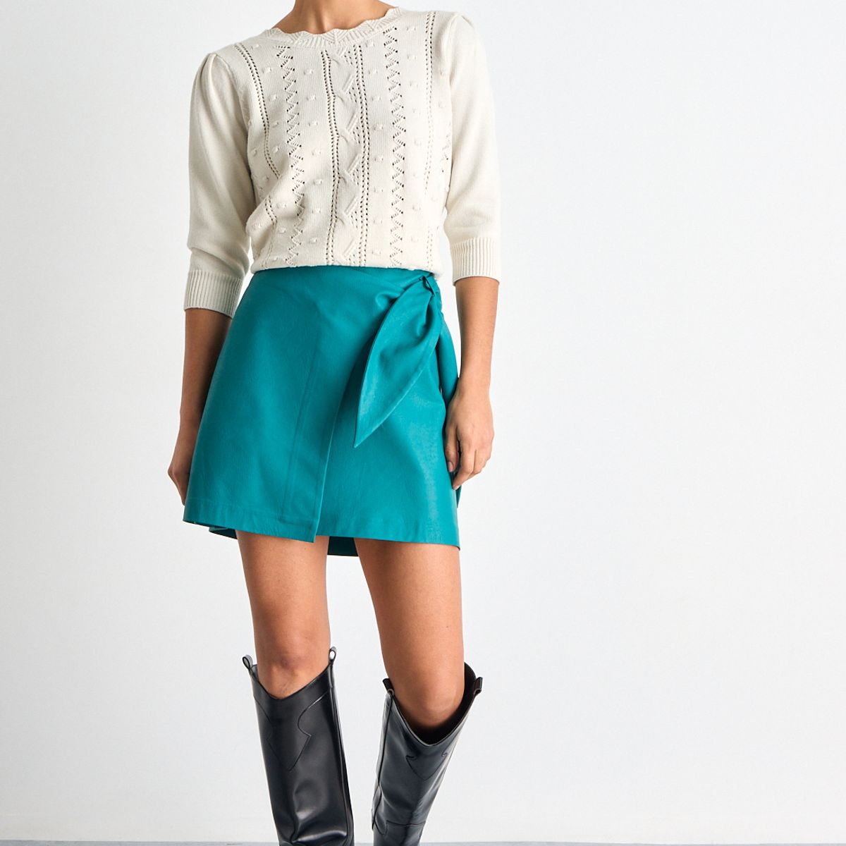 IO - Falda Corta Mujer Verde Oliva IO