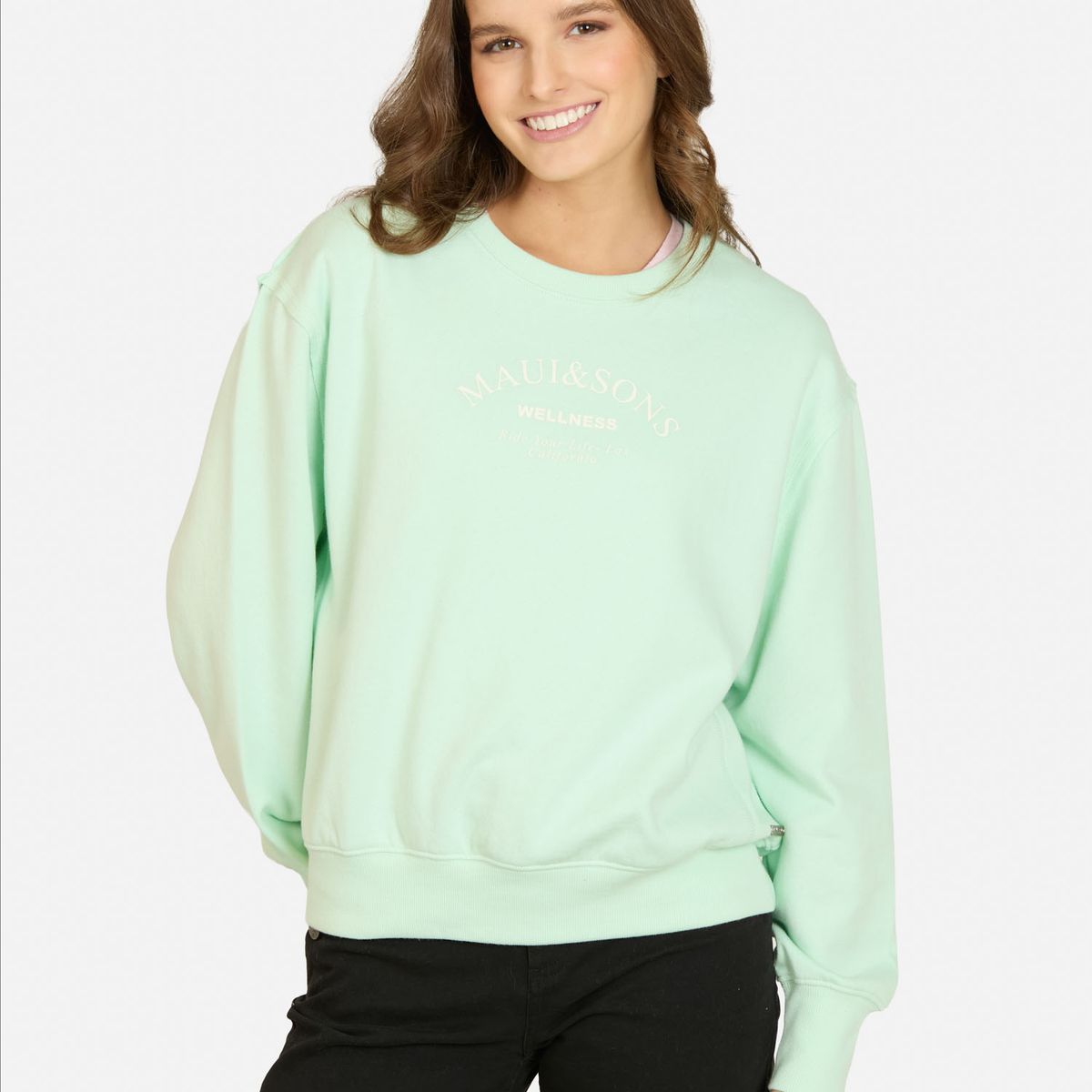 MAUI AND SONS - Poleron CR Glowtide Verde Mujer Maui And Sons - Verde