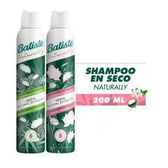 BATISTE - Shampoo En Seco Pack 2 Naturally Hemp & Coconut Milk 200 Ml