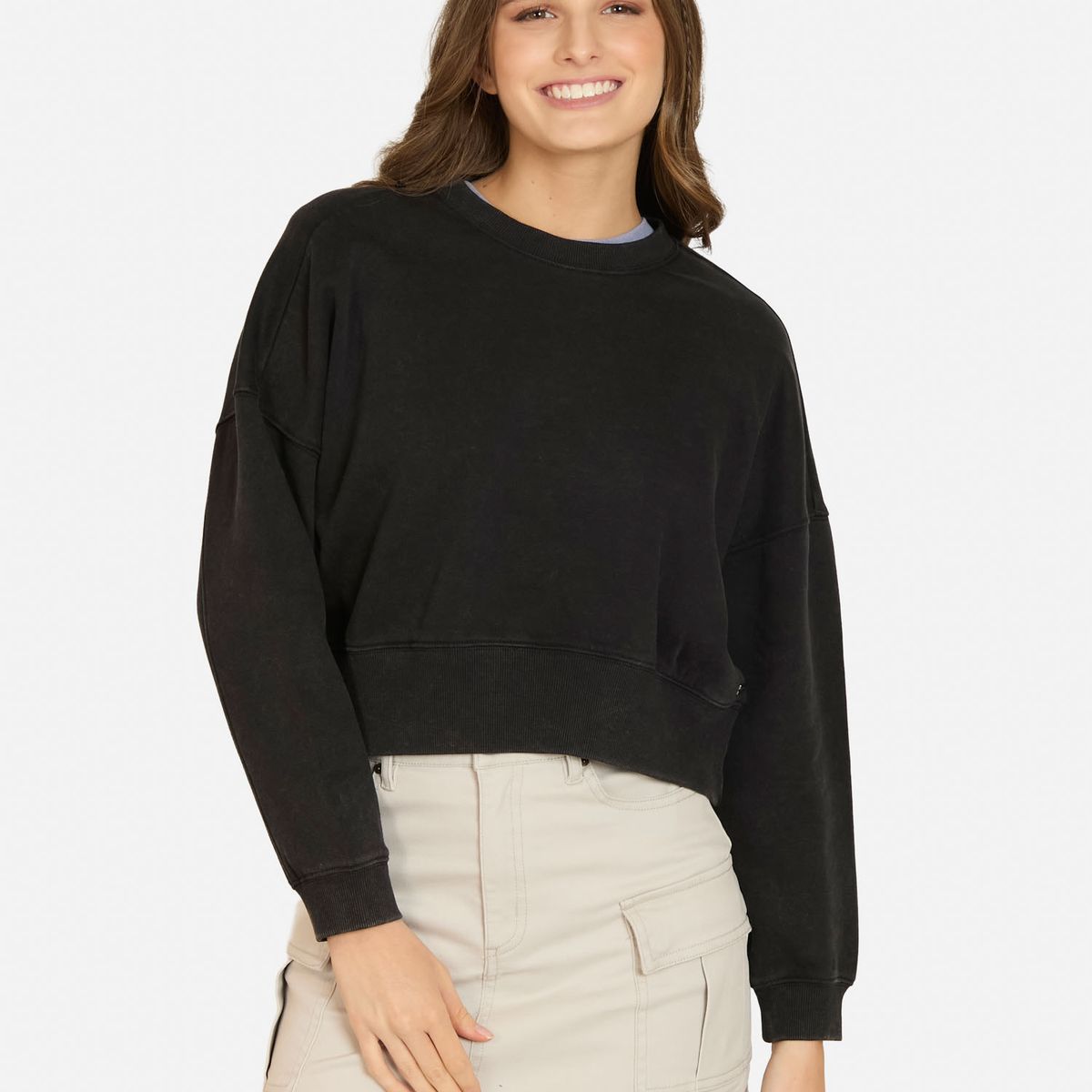 MAUI AND SONS - Poleron CR Olastra Negro Mujer Maui And Sons - Negro