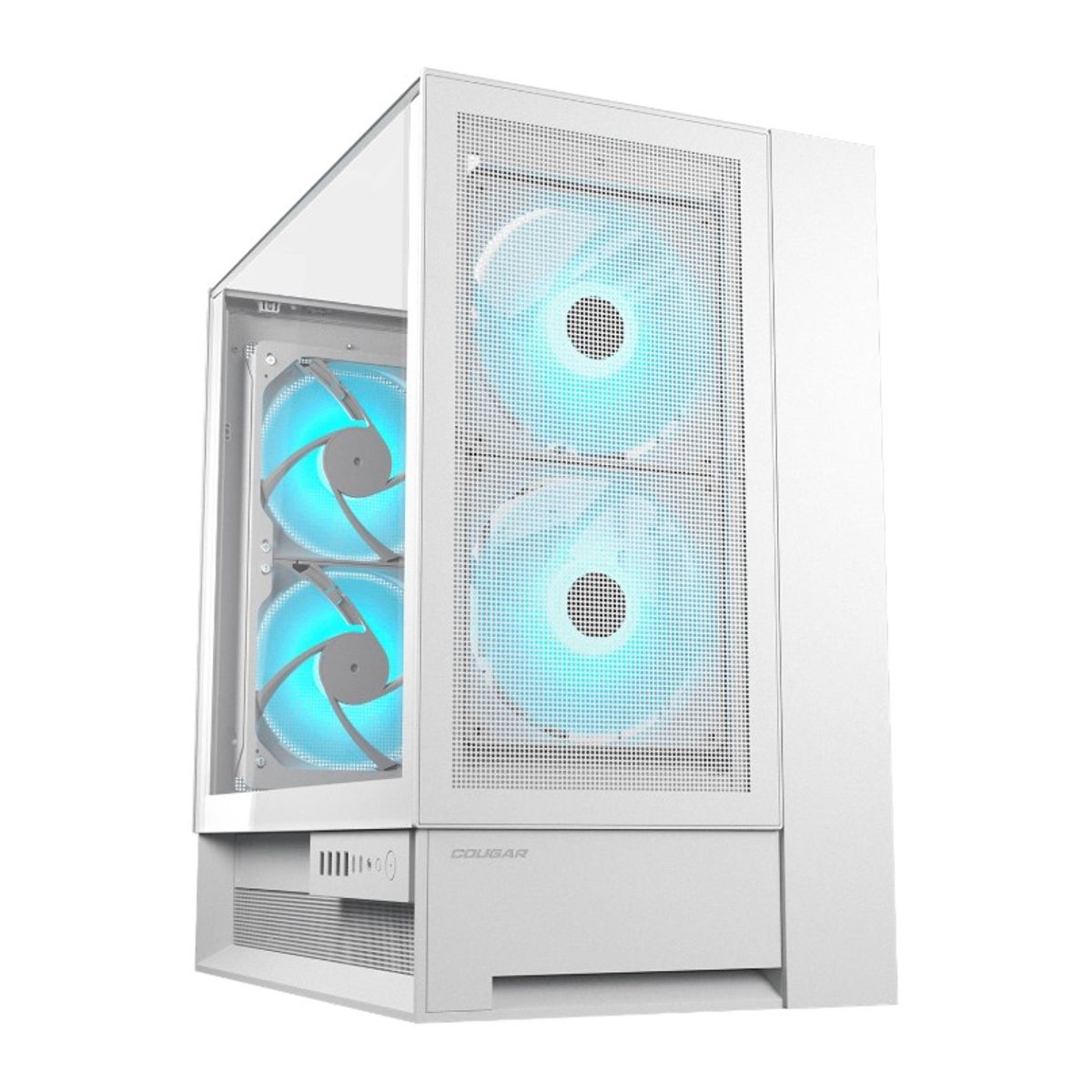 COUGAR - Gabinete Gamer Cougar OMNYX WHITE 4 ventiladores 160 mm ARGB incluidos