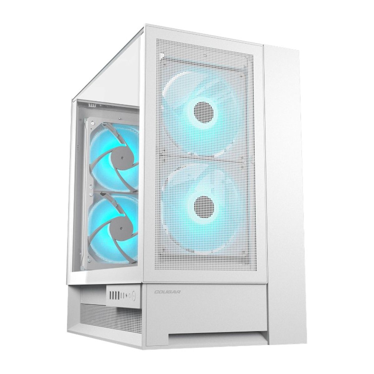 COUGAR - Gabinete Gamer Cougar OMNYX WHITE 4 ventiladores 160 mm ARGB incluidos