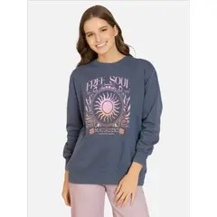 MAUI AND SONS - Poleron CR Tropalya Azul Mujer - Azul