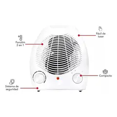 GENERICO - Calentador Termo Ventilador 2 Niveles Antivuelco 1800w Marca Palson
