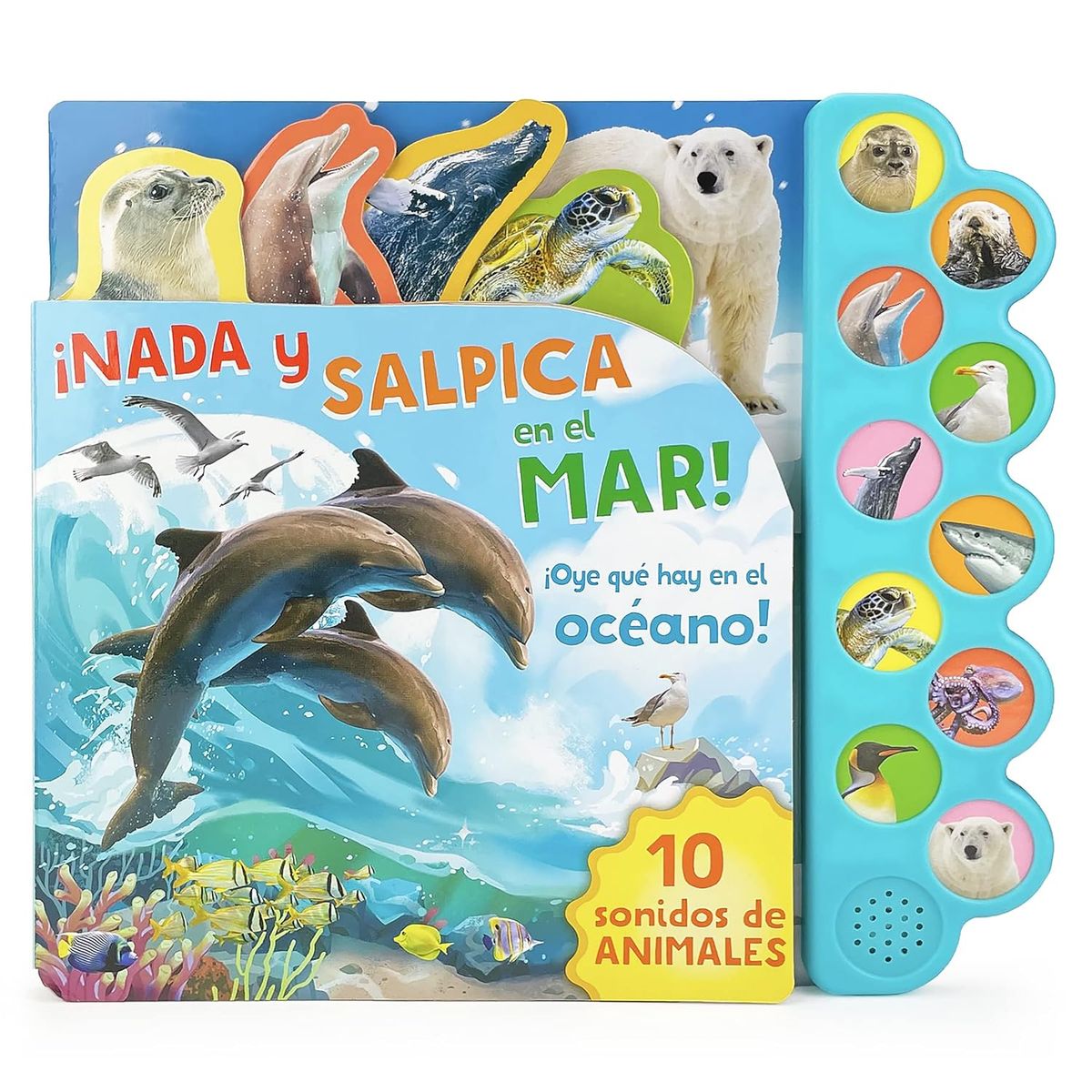 COTTAGE DOOR PRESS - Libro Sonoro 10 Sonidos Del Oceano.Nada Y Salpica En El Mar!