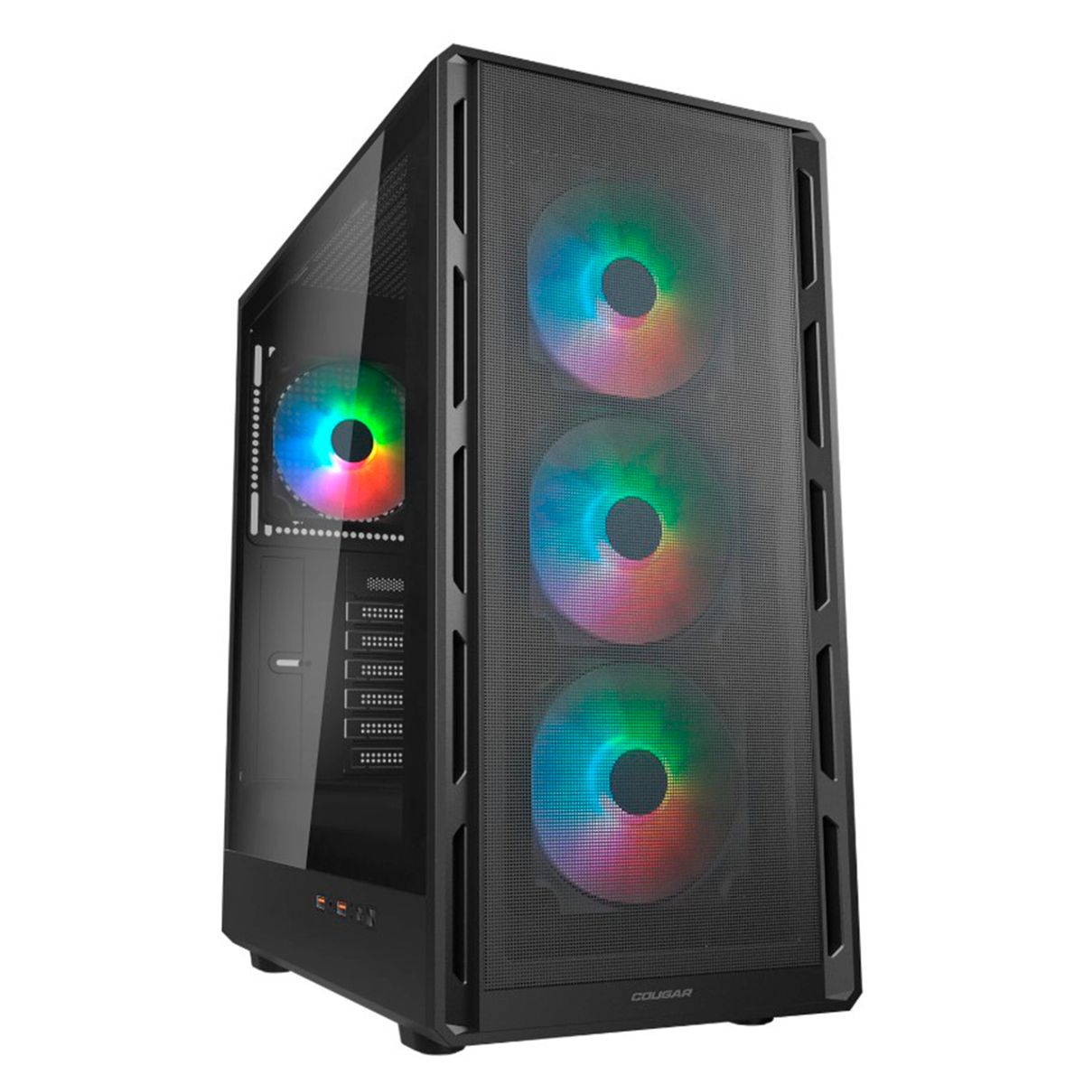 COUGAR - Gabinete Gamer Cougar AIRFACE PURE RGB 4 ventiladores 120 mm incluidos