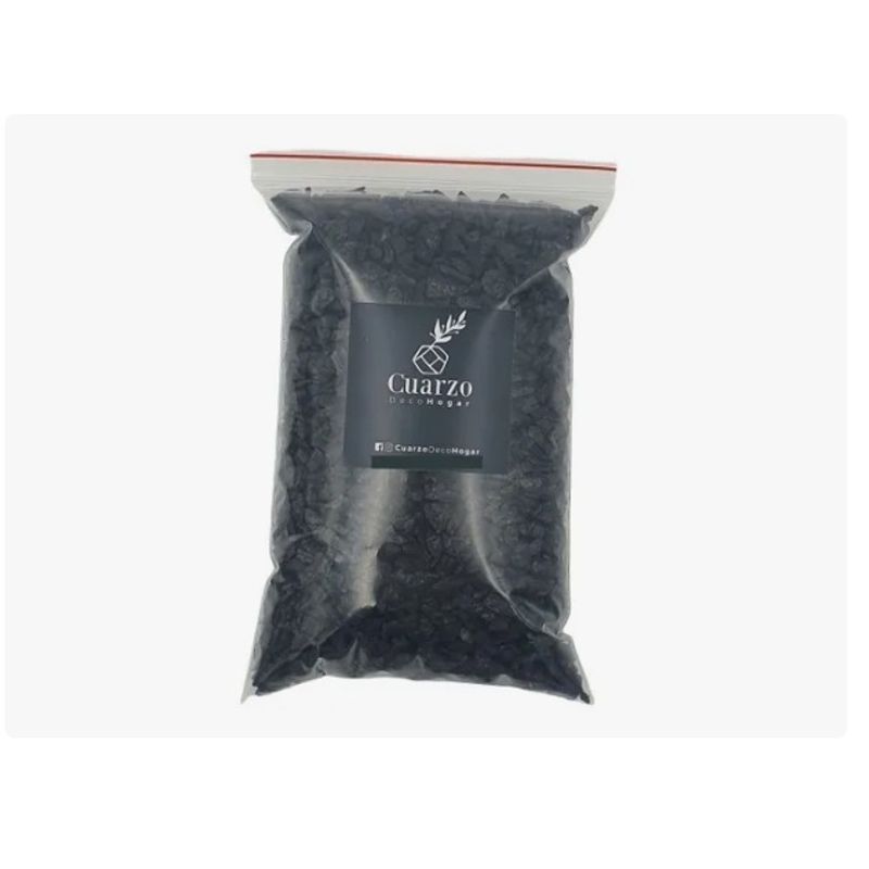 GENERICO - Cuarzo Tamaño Arroz Color NEGRO 1 kg