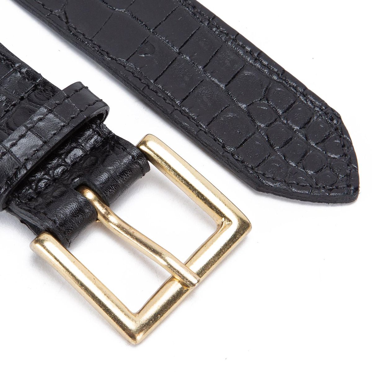 GACEL - Cinturon de cuero mujer Gacel negro