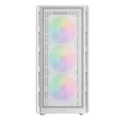 COUGAR - Gabinete AIRFACE PURE RGB WHITE 4 ventiladores 120 mm incluidos