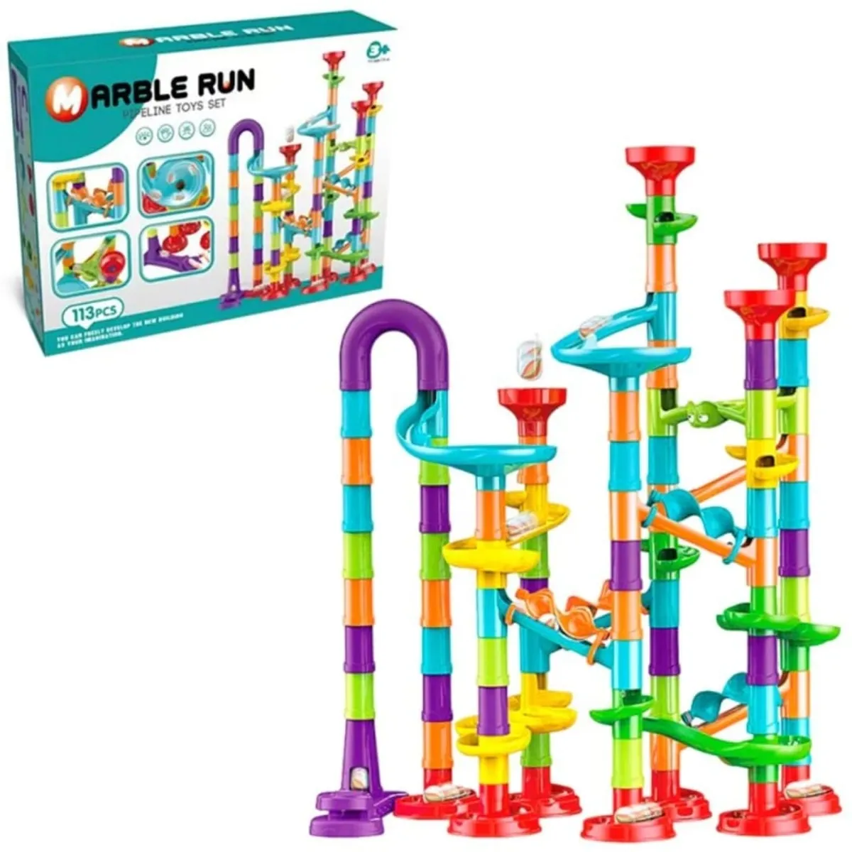 GENERICO - Pista De Bolitas 197 Pcs Juguete Bloques De Construcción