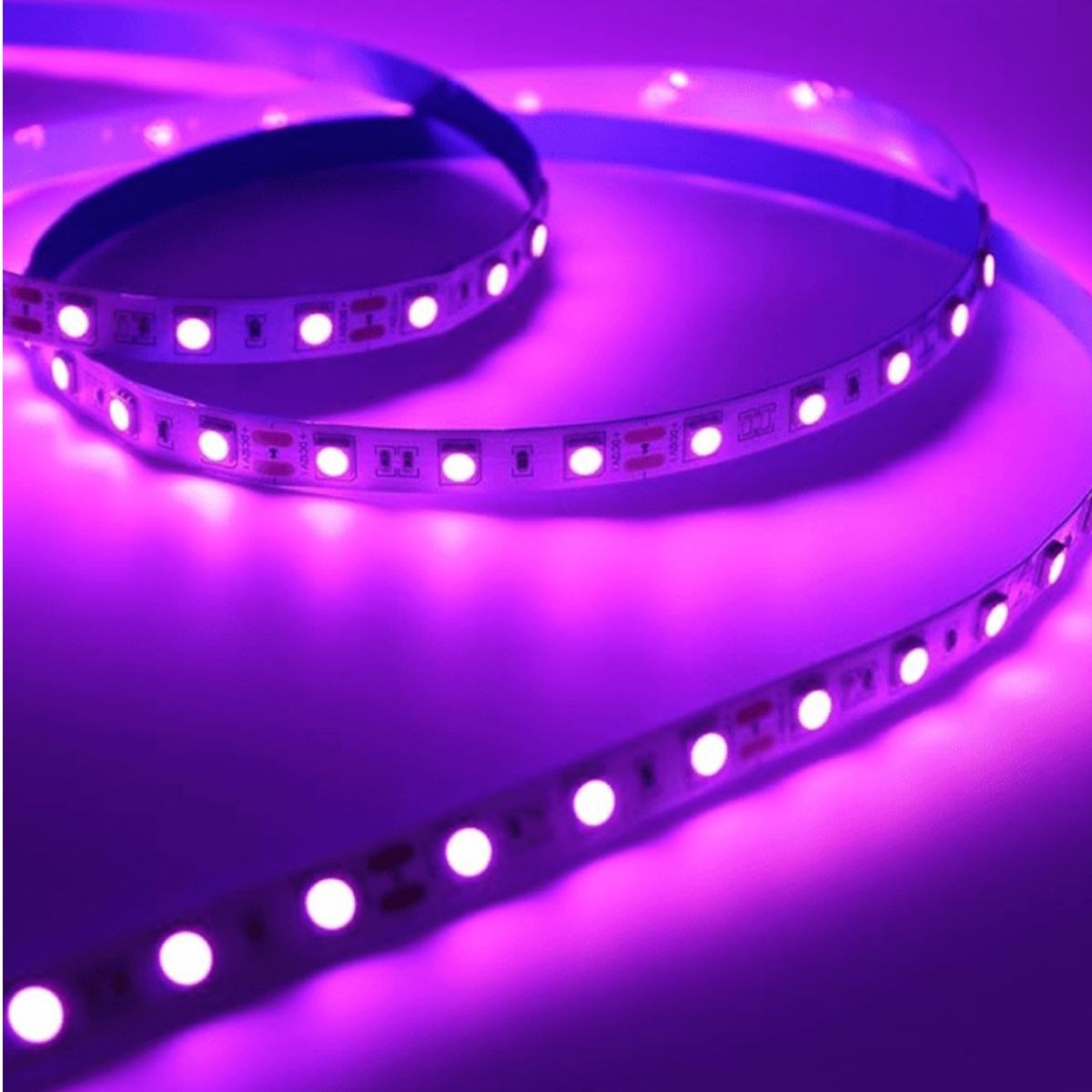 GENERICO - 4 Cintas Led 12V 4040 7W IP20 60Led/m 5mt Luz Rosada